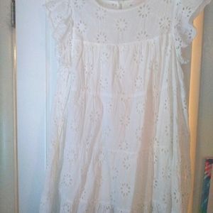 White eyelet dress
